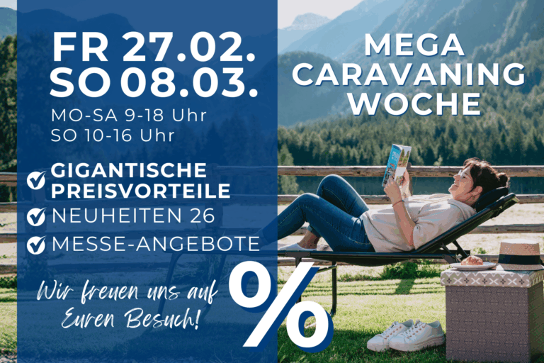 MEGA Caravaning Woche im Freistaat Sulzemoos. Top-Angebote an Wohnmobilen und Wohnwagen